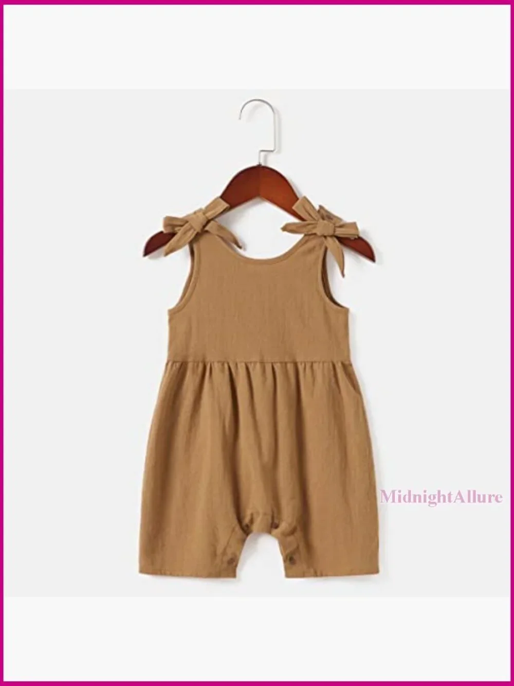 Solid Color Sleeveless Romper Jumpsuit Summer Matching Outfit